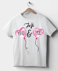 New Just You & Me Balloons I Love You Heart Couples Valentines Day Custom Premium Short Sleeve Unisex T-shirt Small - 3XL Free Shipping This tee makes a great gift! Gildan Tshirt All Designs are printed on T-shirts daily. Gildan Unisex T-shirt Adult Size Small - 3XL  Gildan 100% Cotton T-shirt Features: Classic fit Short Sleeve Double-needle stitching throughout Taped shoulder-to-shoulder Seamless rib at neck All Designs are printed on T-shirts daily. FREE SHIPPING! I Love Custom Orders! Have A Nice Day! Couples Valentines Day, Birthday Fashion, Just You And Me, Funny Fashion, Hd Print, Valentines Day Shirts, Trendy Tshirts, Tee Design, Casual T Shirts