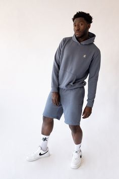 This loungewear set with shorts feels clean, fresh and light in supper cool dark grey color reminding sunny days, on the hoodie chest you will find embroidered SofaKiller logo. Take your loungewear to the next level with Sofa Killer - and if you're feeling adventurous, mix & match it with another set! The bottom in pants option, both pockets so that your important stuff doesn't fall out during a chilling session, and the top has a huge pocket for carrying anything you need - like a few small pup Gray Cotton Tracksuit For Leisure, Gray Tracksuit With Ribbed Cuffs For Loungewear, Gray Sportswear Sweats For Loungewear, Gray Sweats For Loungewear Sportswear, Gray Cotton Tracksuit For Loungewear, Gray Cotton Hoodie Tracksuit, Gray Hoodie Activewear For Loungewear, Gray Hoodie Sporty Tracksuit, Gray Sporty Tracksuit With Hoodie