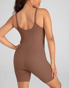 Targeted X compression sculpts your midsection, a built-in bra lifts without underwire, and power mesh smooths your thighs. Smoothing fabric eliminates back bulge. Honeylove, Mid-Thigh Bodysuit for Women in Toffee, Size: Small Wedding Bra, Shapewear Tops, Cami Bodysuit, Toffee, Wedding Season, Shapewear, Built In, Mesh, Size Medium