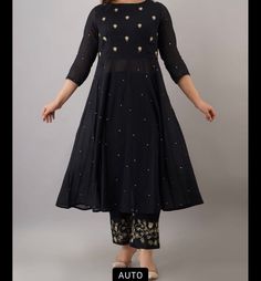 Stunning Black Color Anarkali Kurti Set with Pants and Yolk work and Orenza Zari Checks with Dupatta Black Sharara With Chikankari Embroidery For Diwali, Black Palazzo Set With Zari Work For Diwali, Diwali Black Palazzo Set With Zari Work, Black Palazzo Set With Zari Work For Navratri, Black Sharara With Chikankari Embroidery, Black Palazzo Set With Resham Embroidery For Navratri, Anarkali Pant Set With Zari Work And Long Sleeves, Black Sharara With Chikankari Embroidery For Navratri, Black Palazzo Set With Mirror Work For Festivals