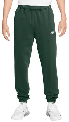 Fit & Design Brushed-back fleece fabric feels soft and smooth Elastic waistband with an adjustable drawcord for a personalized fit Elastic at the cuffs lets you show off your kicks Additional Details Machine washable Nike Sweatpants Mens, Men's Sportswear, Nike Sweats, Nike Sweatpants, Nike Windbreaker, Pants Large, Athletic Apparel, Fleece Pants, Athletic Outfits