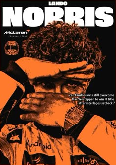 a man covering his face with his hands on the cover of nouris magazine