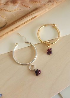 We wanted to add a pop of color to our classic hoops! These gemstone charms come in a pair of two so that you can add them to our classic hoops found here: Etta Hoop Earrings | Women's Gifts | Personalized Gifts | Handmade – Going Golden (going-golden.com) Details: Raw gemstones can vary in size and color, as no two are identical Available in 14K yellow gold-filled or sterling silver designed to fit on our Etta Hoops Hoops are sold separately Handmade in Brownsburg, Indiana Hoop Earrings With Charms For Jewelry Making, Everyday Hoop Earrings With Charms, Small Hoop Earrings With Charms For Gift, Charm Hoop Earrings As Gift, Hoop Earrings With Charms As Gift, Small Hoop Earrings With Dangling Charms, Sterling Silver Hoop Earrings With Charms, Earring Hoop, Ring Spacer