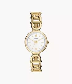 Women's Gold Tone Watches: Shop Gold Tone Watches Women's Collection - Fossil Unlocked Phones, Data Plan, Three Hands, Stainless Steel Watch, Steel Watch, Stainless Steel Bracelet, Fossil, Wallets, Gold Tones