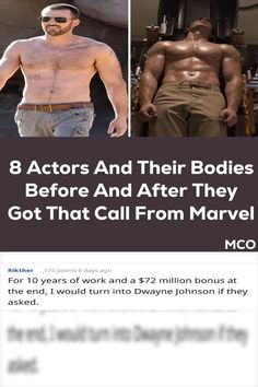 two men with no shirts and one without