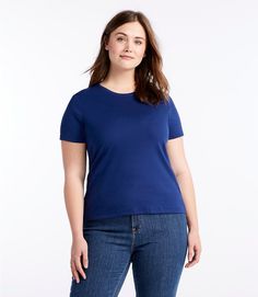 Women's L.L.Bean Tee, Short-Sleeve Crewneck Trendy Short Sleeve T-shirt For Casual Gatherings, Trendy T-shirt For Casual Gatherings, Classic Short Sleeve T-shirt For Casual Gatherings, Essential Cotton Short Sleeve T-shirt, Solid Color Short Sleeve Tops For Casual Gatherings, Solid Short Sleeve Tops For Casual Gatherings, Trendy Solid Color T-shirt For Casual Gatherings, Trendy Solid T-shirt For Casual Gatherings, Essential Everyday T-shirt