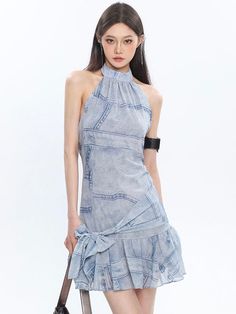 size Skirt length Bust waistline S 77 80 78 M 78 84 80 L 79 88 82 Size: S M LStyle: Pure desireColor classification: BlueCombination form: single pieceApplicable season: spring, summer and autumnYear Season: Summer 2023Material composition: Other materials Sleeveless Turtleneck, Blue Graphic, Graphic Image, Single Piece, Skirt Length, Season Summer, Print Images, Season Spring, Fashion Inspo