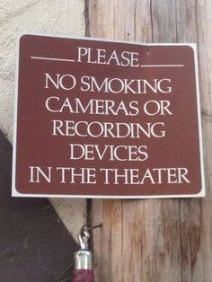 NO smoking cameras please! Cameras