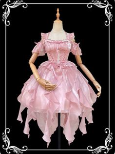 ❤︎Light Flower Fragrance Fairy Cute Dress❤︎ Pink Fairy Dress, Angelic Dress, Light Fairy, Pink Ruffle Dress, Flower Fragrance, Pink Fairy, Costume Inspo, Dream Dresses, Fairy Costume