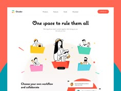 the website for one page to rule them all, which features colorful images and text