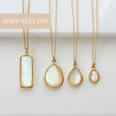 "Our Mother of pearl pendant collection is the perfect gift for Mother's Day. Choose from an oval, round rectangle, marquis or tear drop pendant. Available in 16\", 18\" and 20\" Chain: 14kt gold-filled  Pendant size (including loop): Rectangle 9 X 27 mm, Circle 14 mm, Tear Drop: 10.6 X 18.5 mm  Available in 14kt gold-filled   Listing is for one necklace         Let's keep in touch, sign up for our newsletter and receive 15% off your first order https://lp.constantcontact.com/su/Dpyaymg" Teardrop Pendant Jewelry With Pearl Pendant For Gift, Pearl Charm Teardrop Pendant Drop Necklace Gift, Elegant Charm Necklace With Rectangular Pendant For Anniversary, Teardrop Pearl Pendant Necklace As Gift, Pearl Teardrop Pendant Necklace For Gifts, Teardrop Pearl Pendant Necklace For Gifts, Elegant Rectangular Pendant Charm Necklace For Anniversary, Elegant White Charm Necklace For Mom, Elegant White Charm Necklaces As Gift For Mom