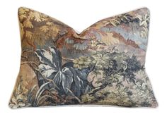 a decorative pillow with an image of flowers on it