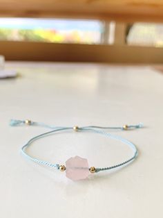 Rose Quartz Silk Cord Bracelet | 14K goldfilled beads | Silk Cord Bracelet | Pearl Bracelet Silk Cord Bracelet, Jewelry To Sell, Silk Bracelet, Bracelet Pearl, Ring Inspiration, Custom Bracelet, Rose Quartz Bracelet, Simple Bracelets, Maria Clara