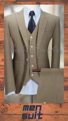 The textured camel color 3 Piece Suit gives a casual and contemporary touch that combines perfectly with the fit highlighting the male physique. Bespoke Suit, Male Physique, 3 Piece Suits, Camel Color, Men's Collection, Try It, Men's Blazer, 3 Piece, Camel