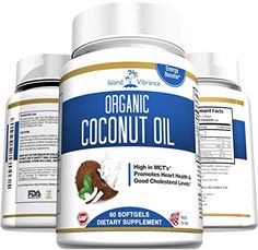 three bottles of organic coconut oil