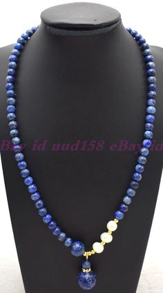 Product Description l  Style : Necklace l  Size : 8 mm l  Quantity :  1 Pcs l  Length : 18 " l  Color : Blue  l  Clasp : -- l  Condition: New If you want to buy more , please contact us . Thanks ! &&&&: Sale the items does not include box.   Payment Policy&Shipping Policy We accept PayPal Please pay within 24 hours If no payment or contact is made with in 7 days item will be relisted. Thank You Please make sure the "Ship To" address you input in Paypal is correct.Items are shipped within 1-2 business days. The shipping address must be the same as the Paypal registered address.All of our items are shipped via  Air Mail within 1-2 business days upon receiving paymentand you will receive the items about 10-22 working days. Shopping Detail:   We usually  send the item to buyer by China Post AI Jean Art, Beads Pendant, Blue Lapis Lazuli, Beaded Pendant Necklace, Blue Lapis, 10 22, Style Necklace, The Ship, Fashion Jewelry Necklaces