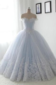 Manage your store on Luulla Blue Prom Gown, Prom Dress For Teens, Long Ball Gown, Lace Sweetheart Wedding Dress, A Line Long Dress, Organza Wedding Dress, Modest Prom, Organza Wedding, Lace Ball Gowns