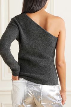 Luxury Long Sleeve Soft Texture Sweater, Chic Cashmere Textured Knit Top, Lisa Yang Cashmere, Luxury Fine Knit Gray Sweater, Casual Fine Knit Cashmere T-shirt, Tailored Pants, Fall Shopping, Grey Sweater, Cashmere Sweaters