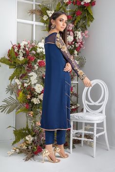 Pakistani Designer Online | Sarosh Salman | Luxury Pret & Wedding Wear Eid Long Sleeve Blouse Piece With Sheer Dupatta, Long Sleeve Georgette Kurta With Zari Work, Festive Georgette Kurta With Mirror Work, Eid Resham Embroidery Georgette Kurta, Georgette Straight Kurta With Mirror Work, Straight Kurta With Mirror Work In Georgette, Straight Georgette Kurta With Resham Embroidery, Diwali Georgette Kurta With Mirror Work, Diwali Kurta With Mirror Work In Georgette