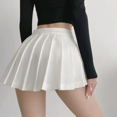 Trendy A-line Pleated Mini Skirt, Trendy A-line Pleated Skirt, Fitted A-line Pleated Tennis Skirt, Trendy Pleated A-line Skirt, Trendy High-waisted Pleated Skort, Trendy High Waist Pleated Skort, Trendy Pleated Tennis Skirt For Party, Casual Pleated Skort For Party, Trendy White Tennis Skirt For Party