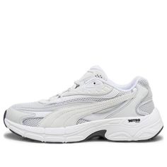 PUMA Teveris Nitro Vortex 'Glacial Cool Light Gray' 392593-02 White Outdoor Sneakers With Ventilation, White Reflective Running Shoes For Outdoor, Casual Synthetic Running Shoes With Reflective Details, White Running Shoes With Reflective Details For Outdoor, White Reflective Outdoor Running Shoes, White Synthetic Running Shoes With Reflective Details, White Sneakers With Reflective Details For Outdoor, White Outdoor Sneakers With Reflective Details, White Reflective Outdoor Sneakers