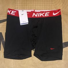 Brand New With Tags In Sealed Oem Packaging Nike Pro Dri-Fit Men's Performance Boxer Brief Compression Shorts 1 Pair Black/ Red Men's Size M, L, & Xl 100% Authentic! Dead Stock! Features Smooth, Durable Fabric With Stretch Offers Comfort Elastic Waistband Nike Dri-Fit Technology Moves Sweat Away From Your Skin For Quicker Evaporation, Helping You Stay Dry And Comfortable. 4-Way Stretch Fabric Lets You Move Freely. Wide Hems Help Keep Underwear In Place. Flat Seams Feel Smooth Against Your Skin. Red Multi-pack Sports Bottoms, Nike Multi-pack Boxer Briefs For Training, Nike Training Boxer Briefs Multi-pack, Nike Training Multi-pack Boxer Briefs, Casual Black Boxer Briefs, Red Sports Bottoms Multi-pack, Nike Multi-pack Boxer Briefs For Gym, Nike Stretch Training Boxer Briefs, Nike Sporty Boxer Briefs For Gym