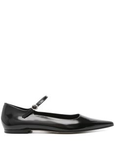 black calf leather buckle-strap fastening contrast stitching to the back pointed toe branded leather insole flat rubber sole Pointed Ballet Flats, Ballet Flats Black, Black Ballet, Chloe Purses, Chanel 2, Black Ballet Flats, Ballerina Shoes, Demi Fine Jewelry, High Quality Shoes