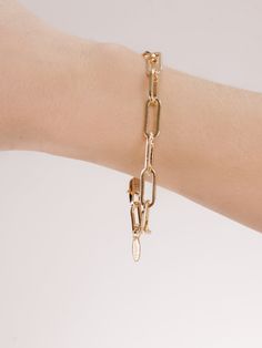 18k gold plated Brass Pavé clasp Approx. 7 Inches Gold-tone Paperclip Bracelet With Rectangular Links, Classic Gold-tone Charm Bracelet, Everyday Gold-tone Paperclip Bracelet With Lobster Clasp, Elegant Gold Plated Paperclip Chain Bracelet, Formal Gold Plated Jewelry With Gold Clasp, Formal Gold-plated Jewelry With Gold Clasp, Classic Link Chain Charm Bracelet, Modern Gold Chain Link Charm Bracelet, Gold Paperclip Bracelet With Lobster Clasp