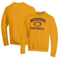 Stay warm while rooting for the Missouri Tigers to score a touchdown with this Football Icon sweatshirt. Made by Champion, it features team graphics printed on a blend of soft, durable fabrics. Fleece lining adds an extra layer of cozy warmth to this Missouri Tigers pullover. Collegiate Crew Neck Sweats For Sports Season, Fan Apparel Top With Team Logo For Fall, Fan Apparel Tops With Team Logo For Fall, College Fan Apparel Sweatshirt With Logo Print, Fall Fan Apparel Top With Team Logo, Collegiate Tops For Game Day In Winter, Game Day Fleece Crew Neck Top, Game Day Fleece Crew Top, Collegiate Sweats For College Sports Season