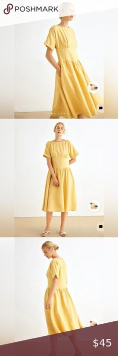 Grae Cove Ada 100% Linen Fit and Flare Dress