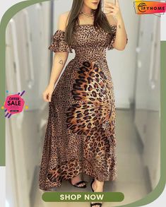 Women's Party Dress Sheath Dress Long Dress Maxi Dress Brown Short Sleeve Leopard Backless Spring Summer Off Shoulder Party Slim S M L Xl Non-stretch Sheath Party Dress, Stretch Off Shoulder Party Dress, Chic Non-stretch Off-shoulder Dress, Party Sheath Dress, Non-stretch Strapless Dress For Night Out, Off-shoulder Summer Cocktail Dress, Fitted Off-shoulder Sundress Midi Dress, Summer Cocktail Off Shoulder Maxi Dress, Cocktail Off-shoulder Maxi Dress