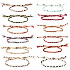 PRICES MAY VARY. 12Pcs String Bracelets Set: The colorful bracelets are perfect for summer and beaches, they are best partners for your daily outfit. different styles make them feel very special and charming, also great for party and casual wear. Product Parameter: Bar's Length: 23 cm (9 inch) / Weight: 1 g/pair. Perfect for gifts in the festivals and any special moments. The colorful bracelets are perfect for summer and beaches, they are best partners for your daily outfit. different styles mak Multicolor Bracelet, Braided Rope Bracelet, Viral Products, Red String Bracelet, Friendship Jewelry, Gold Bead Bracelets, Braided Rope, Woven Bracelets, Christian Jewelry