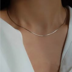 Brand New And Absolutely Beautiful Length:16.5-18.5 Inch Offers Welcome Minimalist Jewelry Silver, Harry Potter Dr, Sterling Silver Chain Necklace, Pretty Jewelry, Girly Jewelry, Minimalist Necklace, Silver Chain Necklace, Stainless Steel Necklace, Exquisite Jewelry