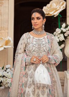 Bridal Choli, Silk Bridal Lehenga, Pakistani Bridal Dress, Pink Details, Royal Look, Bridal Lehenga Choli, Bridal Inspo, Net Dupatta, Organza Fabric