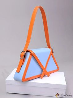 BirdinBag - Chic Crossbody Bag with Colorblock Flap Design Branded Purse, Designer Bags Collection, Luxury Shoulder Bag, Chic Crossbody Bag, Purse Brands, Novelty Bags, Shoulder Bags For Women, Contrast Piping, Sewing Bag