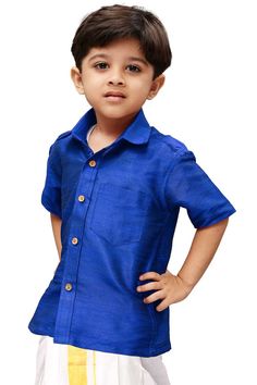 VASTRAMAY Boys Royal Blue Opaque Ethnic Shirt Experience style and comfort with the VASTRAMAY Boys Royal Blue Opaque Ethnic Shirt. Made with premium fabric, this shirt is perfect for any occasion. Key Features: Rich royal blue color Ethnic design Comfortable fit Specifications: Material: High-quality fabric Size: Available in various sizes Style: Ethnic Material & Care: This shirt is made from durable fabric that is easy to maintain. Machine wash in cold water and tumble dry on low heat for best Traditional Festive Short Sleeve Shirt, Traditional Short Sleeve Festive Shirt, Festive Short Sleeve Kurta For Navratri, Festive Kurta For Navratri With Short Sleeves, Blue Casual Kurta For Festive Occasions, Casual Blue Kurta For Festive Occasions, Blue Festive Casual Kurta, Casual Short Sleeve Kurta For Festive Occasions, Blue Casual Festive Kurta