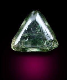 Unusual color: Mineral Specimens: Diamond (1.92 carat green macle, twinned crystal) from Guinea Rock And Minerals, Rare Diamond, Gemstone Properties, Rough Crystal, Colored Gems