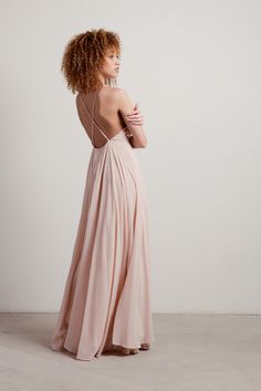 Aleisha Blush Square Neck Cross Back Maxi Dress - $59 | Tobi US Chic Strappy Back Maxi Dress For Formal Occasions, Elegant Formal Maxi Dress With Strappy Back, Gala Dresses With Crisscross Spaghetti Straps, Evening Backless Maxi Dress With Crisscross Straps, Spring Gala Maxi Dress With Ruched Back, Floor-length Maxi Dress With Crisscross Straps For Evening, Formal Backless Maxi Dress With Adjustable Straps, Spring Formal Maxi Dress With Strappy Back, Chic Pink Dress With Strappy Back