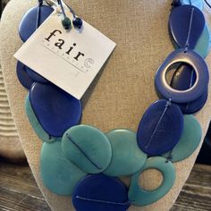 Brand New!! Chic Blue Jewelry For Summer, Chic Blue Summer Jewelry, Elegant Blue Necklace For Beach, Elegant Blue Beach Necklace, Chicos Jewelry, Womens Jewelry Necklace, Color Blue, Jewelry Necklaces, Necklaces