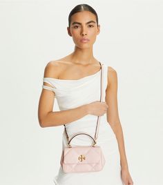 Kira Diamond Quilt Top-Handle: Women's Designer Crossbody Bags | Tory Burch Womens Designer Handbags, White Purses, Designer Crossbody, Designer Crossbody Bags, Diamond Quilt, Quilt Top, Women Empowerment, Top Handle, Designer Handbags