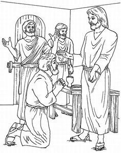 jesus is talking to two men in the living room coloring pages for kids and adults