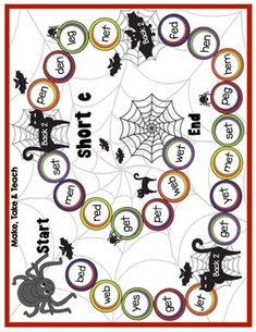 a halloween themed poster with words and pictures