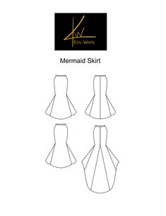 the mermaid skirt sewing pattern is shown