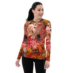 Available in XS - 3XL. Need a top for activities that protects you from the sun, wind, and other elements? These long sleeve Tees are for all seasons and feature the unique, original art of Arizona artist, Ellen Palestrant. * 82% polyester, 18% spandex * 6.78 oz/yd² (230 g/m²) (weight may vary by 5%) * Very soft four-way stretch fabric that stretches and recovers on the cross and lengthwise grains * Fitted design * UPF 50+ * Comfortable longer body and sleeves * Flatseam and coverstitch SEE MORE Mom Art, Rash Guard, The Cross, Long Length, Upf 50, Charlotte Nc, Womens Clothing Tops, Gift For Mom, Women Long Sleeve