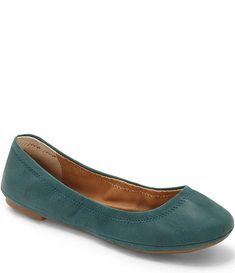 Lucky Brand Emmie Leather Flats | Dillard's Casual Leather Flats With Textured Footbed, Comfortable Leather Slip-ons With Textured Footbed, Casual Fitted Synthetic Flats, Leather Ballet Flats, Dillard's, Leather Flats, Lucky Brand, Ballet Flats, Ballet