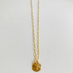 Gold, Coin, Shell, Delicate, Pendant, Sand Dollar, Necklace Dangle Coin Necklace For Gift, Adjustable Coin Pendant Charm Necklace, Dainty Jewelry With Round Disc Coin Pendant, Gold Plated Coin Necklace, Adjustable Coin Necklace With Medallion, Adjustable Gold Medallion Coin Necklace, Everyday Coin Necklace With Adjustable Chain, Adjustable Medallion Coin Necklace With Coin Pendant, Adjustable Medallion Coin Necklace With Pendant