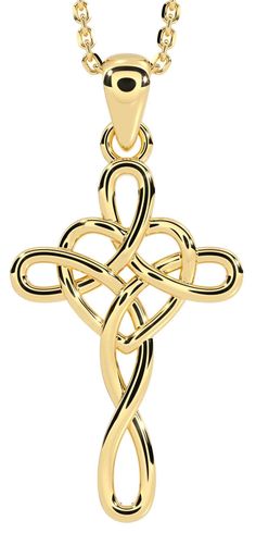 Gold Celtic Cross Heart Necklace Celtic Angel, Celtic Crosses, Heart Cross Necklace, The Celts, Ireland Scotland, Cross Heart, Illuminated Manuscripts, Yellow Gold Jewelry, Gold Alloys