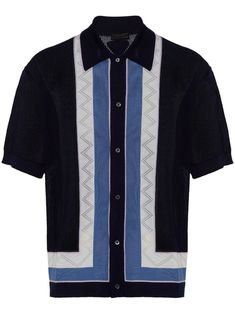 navy blue/ocean blue/white cashmere fine knit stripe detailing logo patch to the rear polo collar front button fastening drop shoulder short sleeves ribbed cuffs and hem Cashmere Polo, Detailing Logo, White Shirt Men, City Shorts, Versace Outfit, Polo Shirt White, Summer Beach Wear, Beige Sweater, Sweaters Knitwear