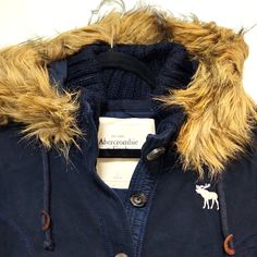 Nwt Abercrombie & Fitch Hoodie/Jacket Women's Large Navy With Faux Fur Hood Brand New With Tag Color: Navy Size: Large Material: Body - 60% Cotton, 40% Polyester Faux Fur - 100% Polyester Exclusive Of Trim Navy Fleece-lined Outerwear For Fall, Navy Fleece-lined Outerwear For Cold Weather, Navy Outerwear With Fleece Lining For Fall, Navy Outerwear With Fleece Lining For Cold Weather, Navy Outerwear For Cold Weather In Fall, Navy Winter Outerwear With Detachable Hood, Blue Outerwear With Faux Fur Trim For Cold Weather, Blue Hooded Outerwear With Faux Fur Trim, Blue Hooded Jacket For Fall Cold Weather