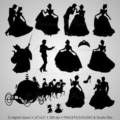 the silhouettes of disney characters